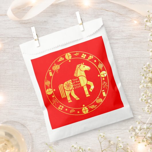 金色中国新年2026 フェイバーバッグ (クリップ留めされた状態)
