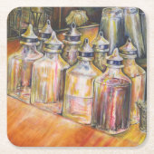 金色光のイデオグラフィ スクエアペーパーコースター (正面)