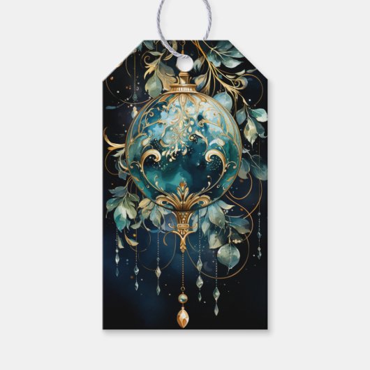 金色植物学：グリーンと金ゴールド交響曲 ギフトタグ (正面)