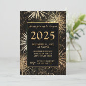 金色花火新年イブパーティー招待状 招待状 (スタンド正面)