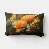 金花と蝶 ランバークッション (裏面)