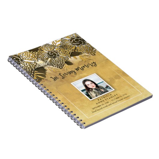 金花のカスタムな葬儀の来客名簿の記録 ノートブック (右側)