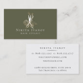 金花のサロンはロゴを切ります 名刺 (正面/裏面)