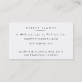 金花のサロンはロゴを切ります 名刺 (裏面)