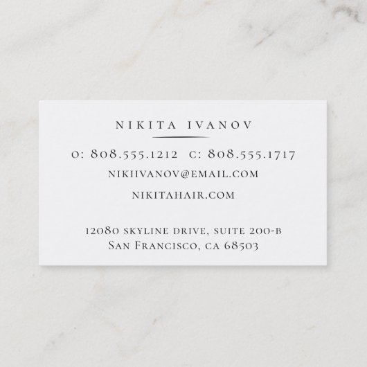 金花のサロンはロゴを切ります 名刺 (裏面)