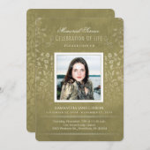 金花の告別式の写真のカスタムな招待 招待状 (正面/裏面)