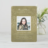 金花の告別式の写真のカスタムな招待 招待状 (スタンド正面)