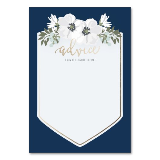 金花嫁のアドバイスカード テーブルナンバー (正面)