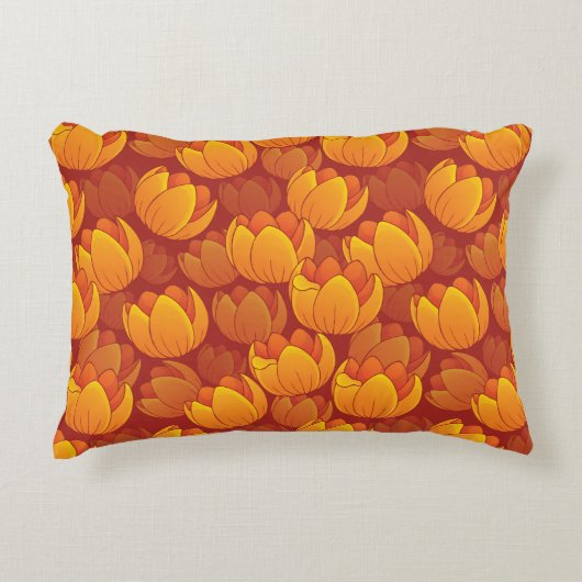 金花模様 アクセントクッション (正面)