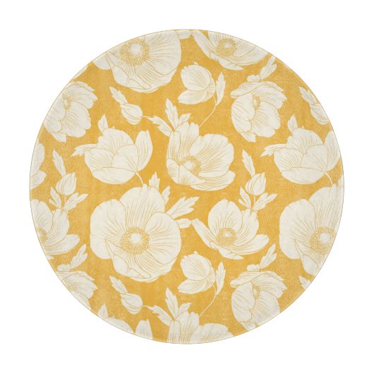 金花模様 カッティングボード (正面)