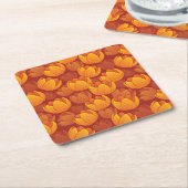 金花模様 スクエアペーパーコースター (アングル)
