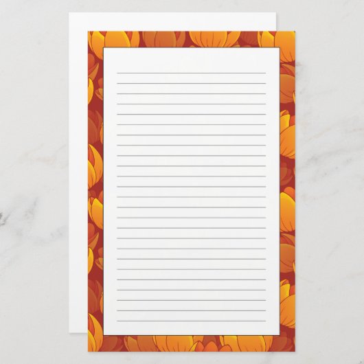 金花模様 便箋 (正面/裏面)