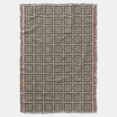 金芸術のヴィンテージのダマスク織パターン スローブランケット (正面縦)