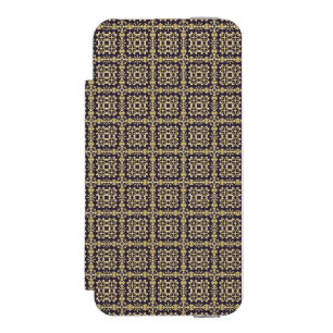 金芸術のヴィンテージのダマスク織パターン iPhone SE/5/5sウォレットケース