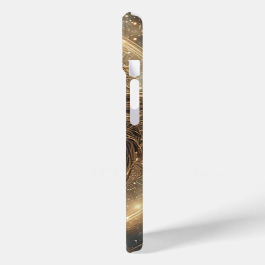 金芸術的の幾何学模様のライオン Case-Mate iPhoneケース (裏面 / 左)