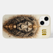 金芸術的の幾何学模様のライオン Case-Mate iPhoneケース (裏面 (横))