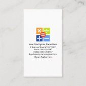 金芸術的数簿記 名刺 (裏面)