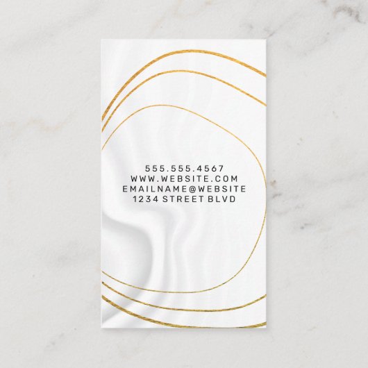 金芸術的箔ルクス |絹織物の背景 名刺 (裏面)