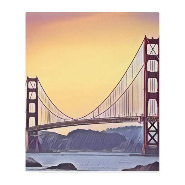 金芸術的門橋の言渡し メタルプリント (正面)