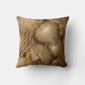 金茶色の網に玉ねぎ、食品野菜枕 クッション (裏面)