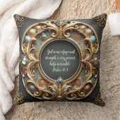 金華美属と宝石のカスタマイズ可能な聖句 クッション (ブランケット)