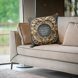 金華美属と宝石のカスタマイズ可能な聖句 クッション