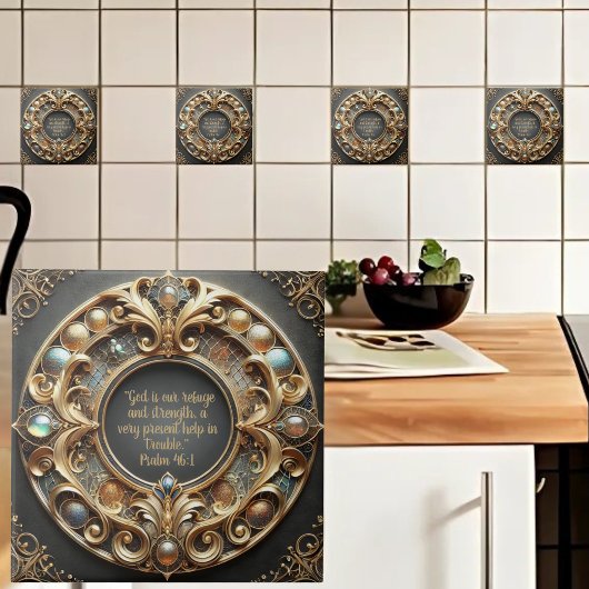 金華美属と宝石の聖句 タイル