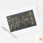 金華美金スパイダーズ結婚のワインラベル 長方形シール (封筒)