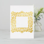 金華美額バロック空白の枠 箔招待状 (立ち正面)