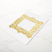 金華美額バロック空白の枠 箔招待状 (回転した状態)