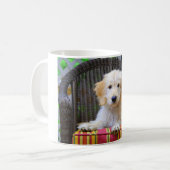 金落書きの子犬のマグ コーヒーマグカップ (正面左)