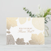 金葉の落ちる結婚式 花嫁の子供の招待状 招待状 (スタンド正面)