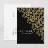 金葉 ブラック オータム エレガンス Save the Date 案内ポストカード (正面/裏面)