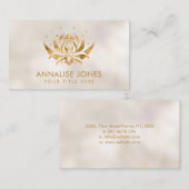 金蓮花形と真珠の月 名刺 (正面/裏面)