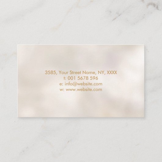 金蓮花形月 名刺 (裏面)