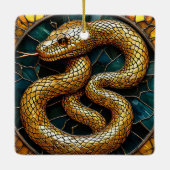 金蛇ステンドグラス セラミックオーナメント (裏面)