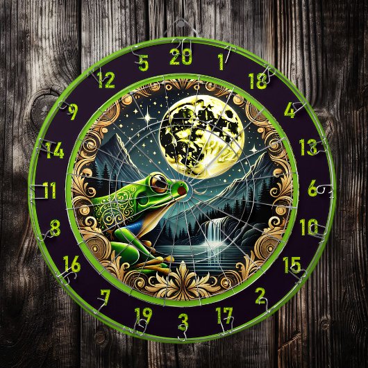 金蛙が見事に跳び上素朴がる ダーツボード