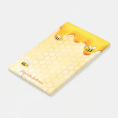 金蜂ハニカムパターンハチミツ滴名 ポストイット (アングル)