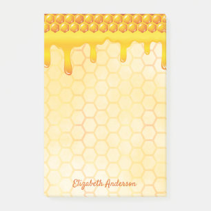 金蜂ハニカムパターンハチミツ滴名 ポストイット