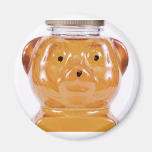 金蜂蜜くまの顔の眺め マグネット