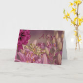 金蝶ギフトカードを持つユリ-カスタマイズ カード (黄色い花)