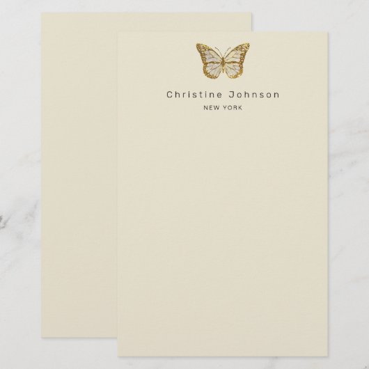 金蝶レターヘッド 便箋 (正面/裏面)