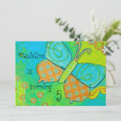 金蝶誕生日の招待状 招待状 (スタンド正面)