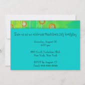 金蝶誕生日の招待状 招待状 (裏面)