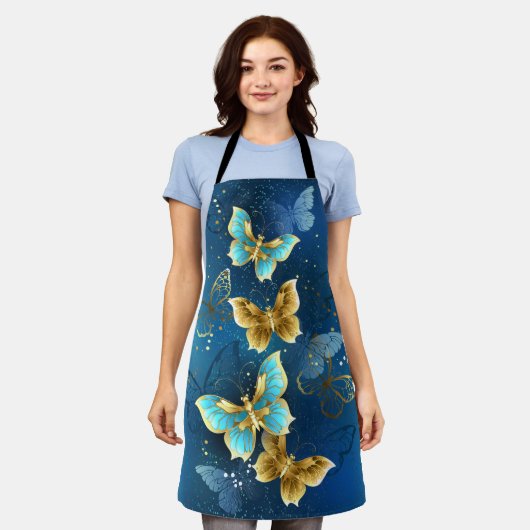 金蝶 エプロン (着用した状態)