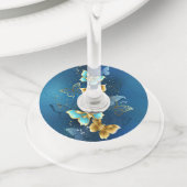 金蝶 ワイングラスタグ (クローズアップ)