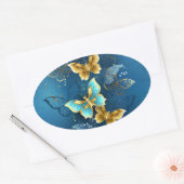 金蝶 楕円形シール (封筒)