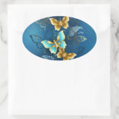 金蝶 楕円形シール (バッグ)