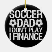金融おもしろいを行わないサッカー遊パパ セラミックオーナメント (裏面)