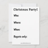 金融おもしろいユーモアのクリスマスパーティの招待状 招待状 (裏面)